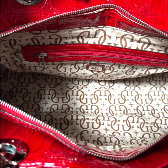 Vintage Guess One of their Iconic Leather Like Croc Print Bags - Picture 14 of 16